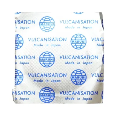 Set 16 petice vulcanizare rotunde 52mm + 1 tub adeziv Super Valcarn G 22ml pentru camere de aer L3-A Maruni made in Japan - imagine 7
