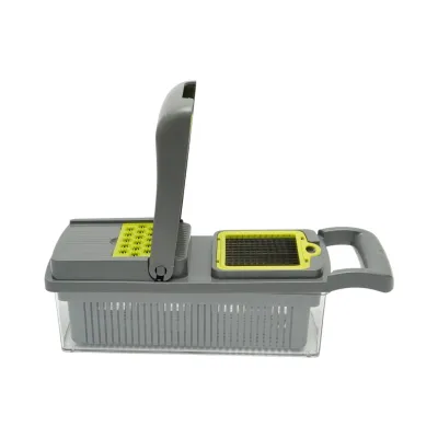 Tocator de legume multifunctional 12 in 1 manual, 8 lame inox interschimbabile, taietor legume, feliator, razatoare, decojitor, separator oua, recipient colectare - imagine 10
