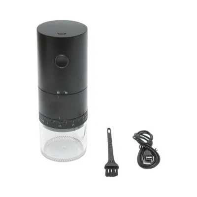 Rasnita electrica de cafea portabila cu acumulator 2000mAh, 30W, reglaj macinare 38 trepte, capacitate 25g/120ml, reincarcabila USB Type-C - imagine 2
