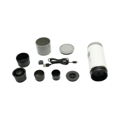 Aparat de cafea portabil cu acumulator 1800mAh, 12V, 10W, presiune 15 bar, rezervor apa 110ml, cafea macinata, capsule Nespresso - imagine 3