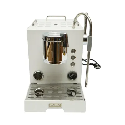 Espressor semi-automat profesional cafea boabe cu rasnita integrata 2950W, 220V, grup dublu, sistem spumare lapte, pompa ULKA 20 bar, rezervor apa 3.5L, conexiune apa retea - imagine 2