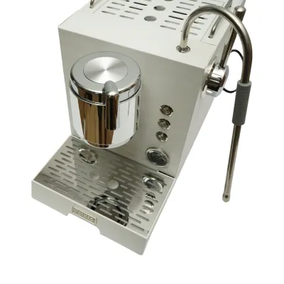 Espressor semi-automat profesional cafea boabe cu rasnita integrata 2950W, 220V, grup dublu, sistem spumare lapte, pompa ULKA 20 bar, rezervor apa 3.5L, conexiune apa retea - imagine 7