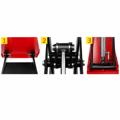Elevator auto mobil tip foarfeca 220V, 2.2kW, capacitate ridicare 3500kg, deblocare pneumatica, inaltime ridicare 110-1050mm - imagine 3