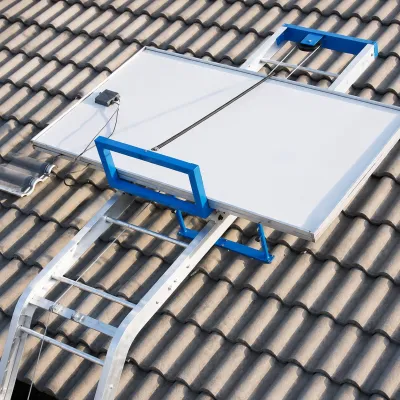 Lift electric 19m pentru ridicare panouri solare fotovoltaice, carucior mobil, telecomanda, sarcina maxima 200kg - imagine 2