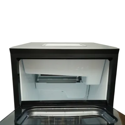 Masina de facut gheata profesionala 40 kg/24h, rezervor apa 3.5L, conexiune apa retea, cos colectare 4kg, autocuratare, afisaj LCD - imagine 11