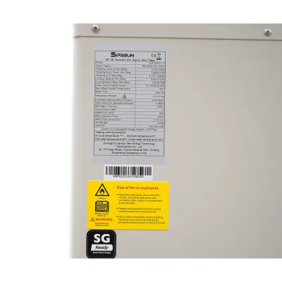 Pompa de caldura aer-apa monobloc 35kW, 380V, 55°C IPX4 SPRSUN - imagine 7