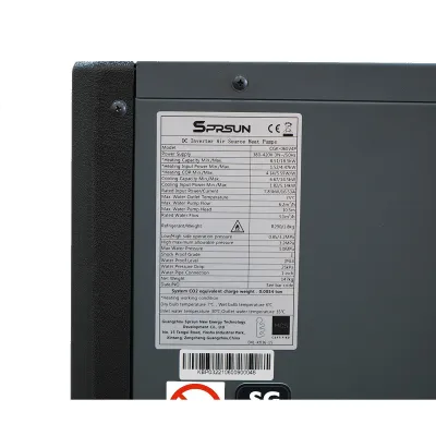 Pompa de caldura aer-apa monobloc 18.5kW, 380V, 75°C, R290 SPRSUN - imagine 9