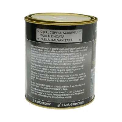 Vopsea email anticoroziva 3 in 1 rosu imperial pentru metal 750g, direct pe rugina, pe baza de apa Breckner Germany - imagine 3
