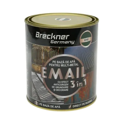 Vopsea email anticoroziva 3 in 1 verde John Deere pentru metal 750g, direct pe rugina, pe baza de apa Breckner Germany - imagine 2