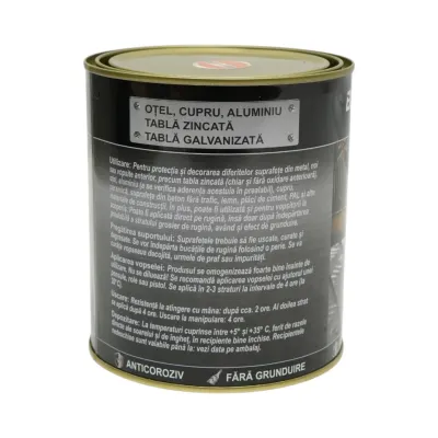 Vopsea email anticoroziva 3 in 1 galben sport 750g pentru metal, direct pe rugina, pe baza de apa Breckner Germany - imagine 3