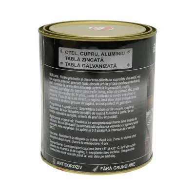 Vopsea email anticoroziva 3 in 1 rosu RAL 2002 pentru metal 750g, direct pe rugina, pe baza de apa Breckner Germany - imagine 3
