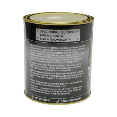 Vopsea email anticoroziva 3 in 1 alb boreal pentru metal 750g, direct pe rugina, pe baza de apa Breckner Germany - imagine 3