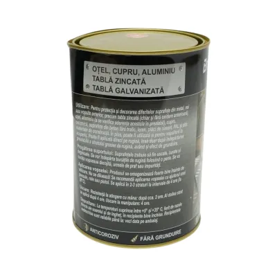Vopsea email anticoroziva 3 in 1 galben sport pentru metal 2kg, direct pe rugina, pe baza de apa Breckner Germany - imagine 3