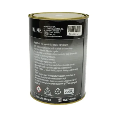 Vopsea email anticoroziva 3 in 1 alb boreal pentru metal 2kg, direct pe rugina, pe baza de apa Breckner Germany - imagine 4
