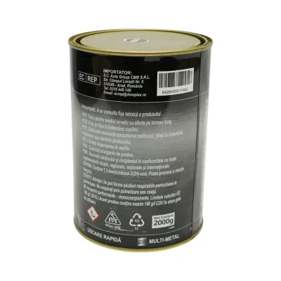 Vopsea email anticoroziva 3 in 1 negru mat pentru metal 2kg, direct pe rugina, pe baza de apa Breckner Germany - imagine 4