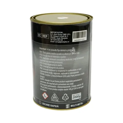 Vopsea email anticoroziva 3 in 1 alb mat pentru metal 2kg, direct pe rugina, pe baza de apa Breckner Germany - imagine 4