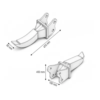 Dinte scarificator pentru mini excavator 0.8-2.5 tone - imagine 4