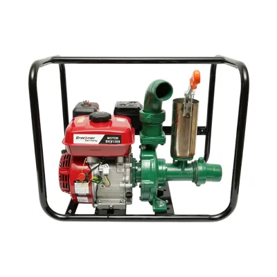 Motopompa pe benzina 7.5CP, 4T 212cc, 3 toli, debit 60m3/h, amorsare manuala, adancime aspiratie 8m, inaltime pompare 30m Breckner Germany