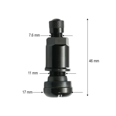 Valva mecanica roata tubeless neagra 46mm MS525