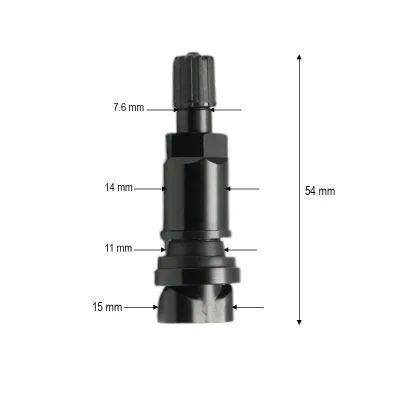 Valva roata tubeless neagra 54mm compatibila senzor TPMS-01