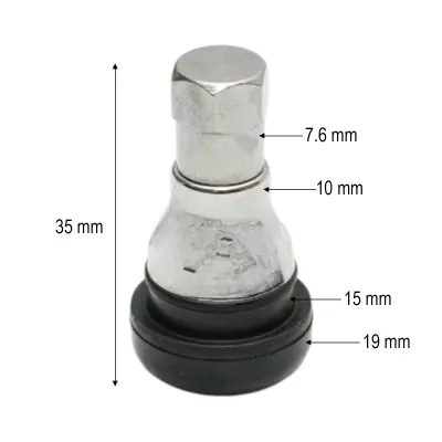 Valva roata auto tubeless 35mm premium EPDM TR412 cromata
