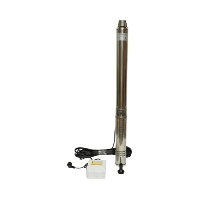 Pompa apa submersibila inox 2.2kW, 220V, D100mm, debit 6 m3/h, inaltime refulare 105m, 15 turbine ceramice, racire pe ulei, panou de control K90QJD2-105/15-2.2 Breckner Germany - imagine 2