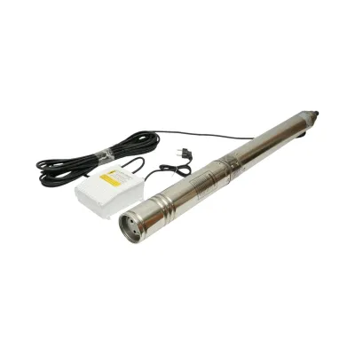 Pompa apa submersibila inox 2.2kW, 220V, D100mm, debit 6 m3/h, inaltime refulare 105m, 15 turbine ceramice, racire pe ulei, panou de control K90QJD2-105/15-2.2 Breckner Germany - imagine 5
