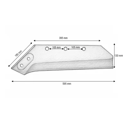 Brazdar plug stanga 16 inch Vogel Noot UNM40 cod OEM PK401401 - imagine 3