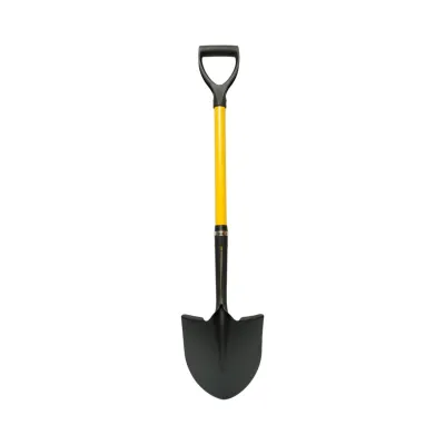 Lopata otel cu varf ascutit tip cazma 220x290x1020mm, coada din fibra de sticla si maner D Crownman - imagine 5