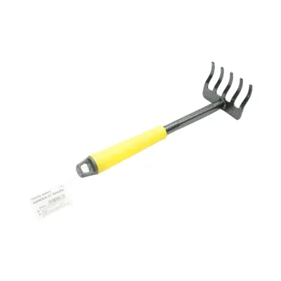 Grebla de gradina cu 5 dinti din otel carbon 85x300mm, maner ergonomic PP Crownman - imagine 3