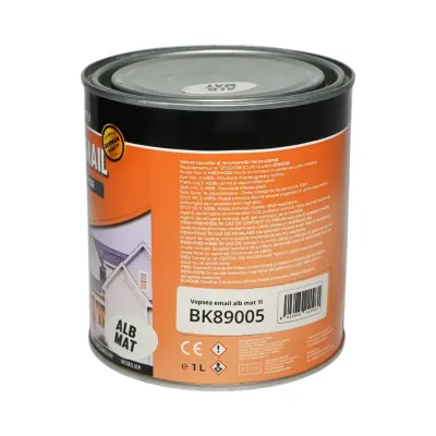 Vopsea email anticoroziva 3 in 1 alb mat pe baza de solvent 1L, direct pe rugina, interior si exterior Breckner Germany - imagine 3