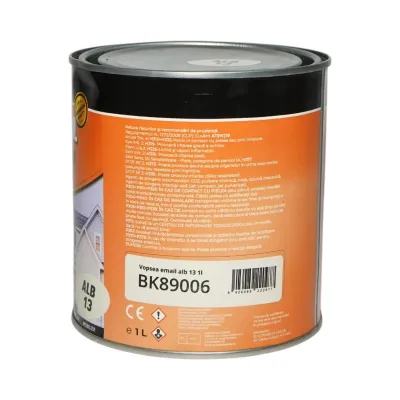 Vopsea email anticoroziva 3 in 1 alb 013 pe baza de solvent 1L, direct pe rugina, interior si exterior 1L Breckner Germany - imagine 3
