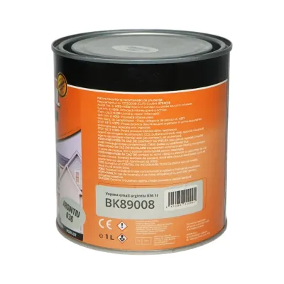 Vopsea email anticoroziva 3 in 1 argintiu 036 pe baza de solvent 1L, direct pe rugina, interior si exterior Breckner Germany - imagine 3