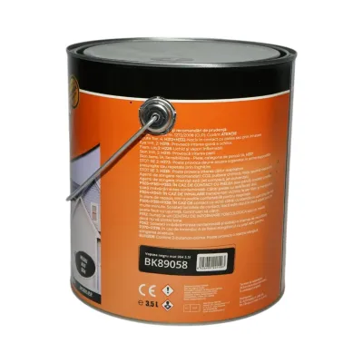 Vopsea email anticoroziva 3 in 1 negru mat 004 pe baza de solvent 3.5L, direct pe rugina, interior si exterior Breckner Germany - imagine 3