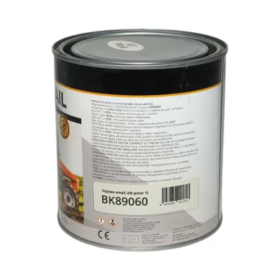 Vopsea email anticoroziva 3 in 1 alb polar 1K pe baza de solvent 1L, direct pe rugina, interior si exterior Breckner Germany - imagine 3