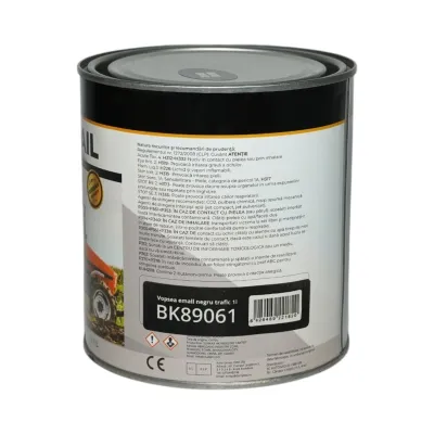 Vopsea email anticoroziva 3 in 1 negru trafic 1K pe baza de solvent 1L, direct pe rugina, interior si exterior Breckner Germany - imagine 3