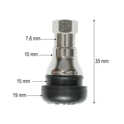 Valva roata auto tubeless 35mm premium EPDM TR412C cromata