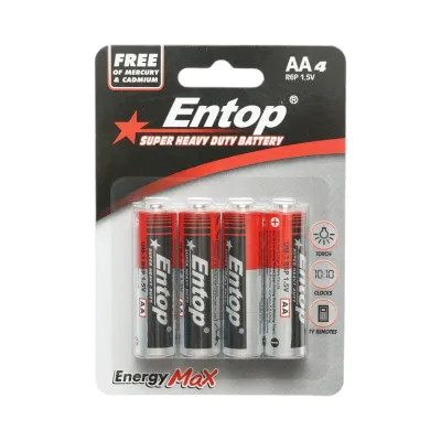 Baterie zinc-carbon AA 1.5V R6P UM-3 4 buc/set Super Heavy Duty EnergyMax Entop