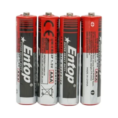 Baterie zinc-carbon AAA 1.5V R03P UM-4 4 buc/set Super Heavy Duty EnergyMax Entop - imagine 2