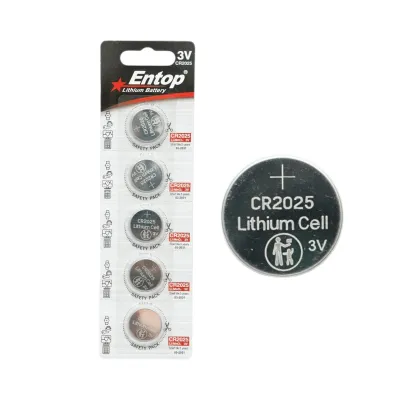 Baterie litiu CR2025 3V tip pastila 5 buc/set Entop