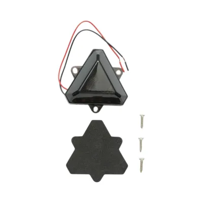 Lampa laterala LED triunghiulara 12-24V, galben fumuriu, 18 LED-uri 68x60mm Breckner Germany - imagine 2