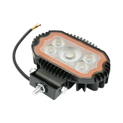 Proiector oval LED cu DRL 17W, 9-36V, 47 LED-uri, alb-galben, carcasa aluminiu 141x106x38mm IP67 Breckner Germany - imagine 5