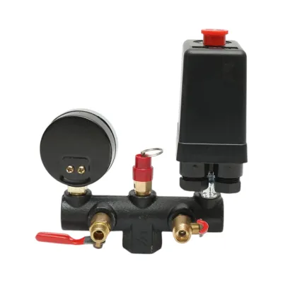 Presostat complet cu manometru 220V, 15A, presiune maxima 12 bar pentru compersor aer DISGM62, DISGM63, DISGM66 - imagine 3
