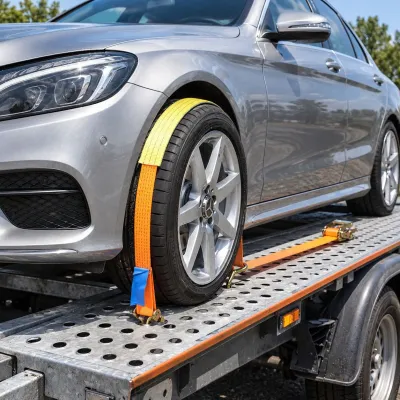 Chinga ancorare roata auto 2.5m, carlige si clichet Breckner Germany