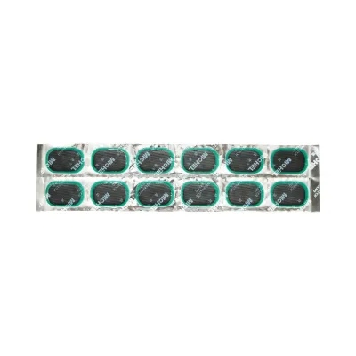 Set 48 petice vulcanizare ovale 24x35mm + 1 tub adeziv 20ml pentru camere de aer M-48 Michel - imagine 6