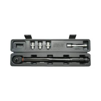 Set cheie dinamometrica 1/2, cuplu strangere 28-210 Nm, 3 tubulare 17-19-21mm, prelungitor 125mm 5 piese Breckner Germany - imagine 2