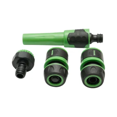 Set duza de stropit reglabila cu adaptor robinet 1/2-3/4 inch, 2 conectori rapizi pentru furtun gradina 1/2 inch Breckner Germany - imagine 3