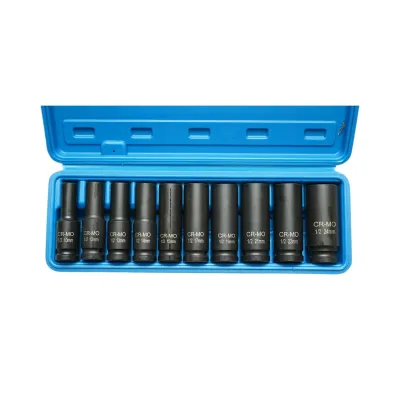Trusa chei tubulare de impact lungi 10-24mm, patrat 1/2 inch Cr-Mo 10 piese Breckner Germany - imagine 3