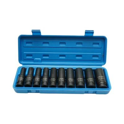 Trusa chei tubulare de impact lungi 10-24mm, patrat 1/2 inch Cr-Mo 10 piese Breckner Germany