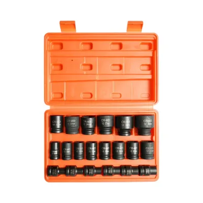 Trusa chei tubulare de impact scurte 8-32mm, patrat 1/2 inch Cr-Mo 20 piese Breckner Germany - imagine 2
